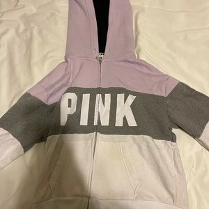 Pink Sherpa-Lined Zip-Up Hoodie Women’s XS